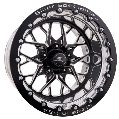 Billet Specialties Redline Single Beadlock Wheel, 15x10 in., 5x4.75 Bolt Pattern, 4.5 in. Backspace,