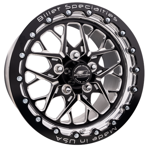 Billet Specialties Redline Single Beadlock Wheel, 15x10 in., 5x120 Bolt Pattern, 7.5 in. Backspace,