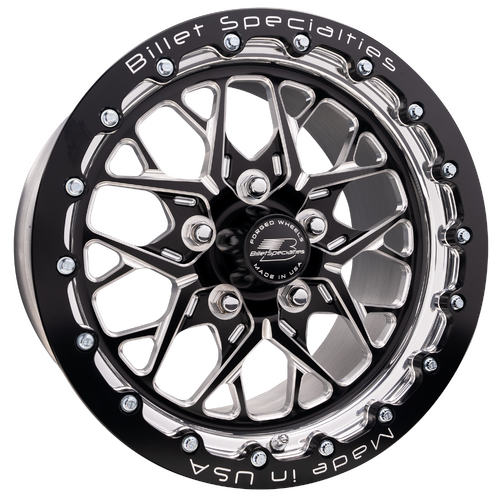 Billet Specialties Redline Single Beadlock Wheel, 15x10 in., 5x115 Bolt Pattern, 5.25 in. Backspace,