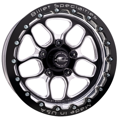 Billet Specialties Win Lite Single Beadlock Wheel, 15x10 in., 5x4.5 Bolt Pattern, 7.5 in. Backspace,