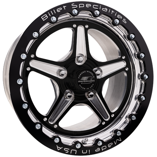 Billet Specialties Street Lite Single Beadlock Wheel, 15x10 in., 5x4.5 Bolt Pattern, 5.5 in. Backspa
