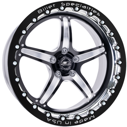 Billet Specialties Street Lite Single Beadlock Wheel, 17x10 in., 5x115 Bolt Pattern, 5.125 in. Backs
