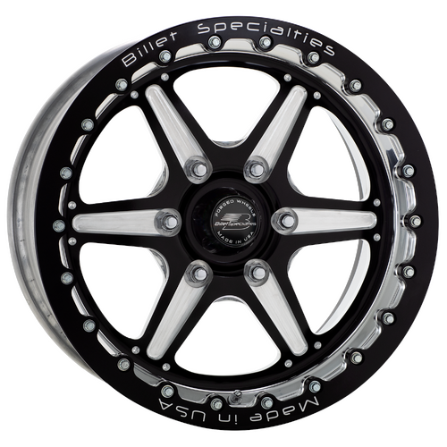 Billet Specialties Street Lite 6 LT Single Beadlock Wheel, 17x9.5 in., 6x5.5 Bolt Pattern, 6.75 in.