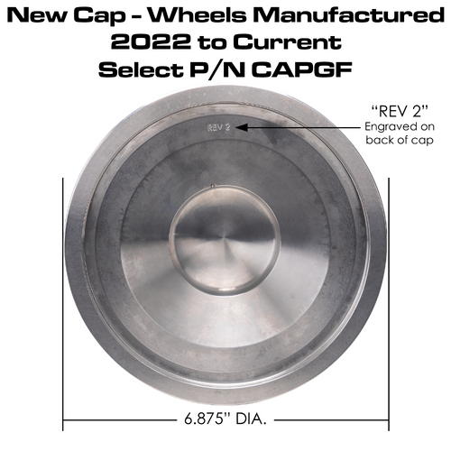 Billet Specialties Center Cap Gtp/Gs Flat Replacement Cap 6.875 Dia 22+