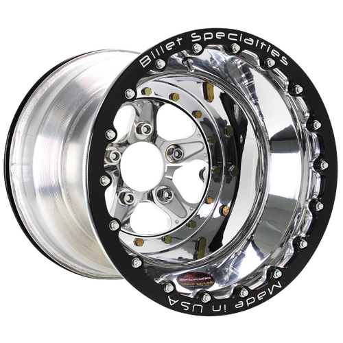 Billet Specialties Comp 5 Double Beadlock Wheel, 15x12 in., 5x4.5 Bolt Pattern, 4 in. Backspace