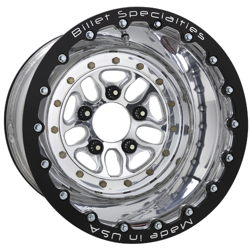 Billet Specialties Comp 7 Double Beadlock Wheel, 15x13 in., 5x4.75 Bolt Pattern, 6 in. Backspace, Po