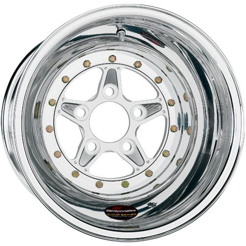 Billet Specialties Comp 5 Wheel, 15x16 in., 5x4.75 Bolt Pattern, 4 in. Backspace, Polished