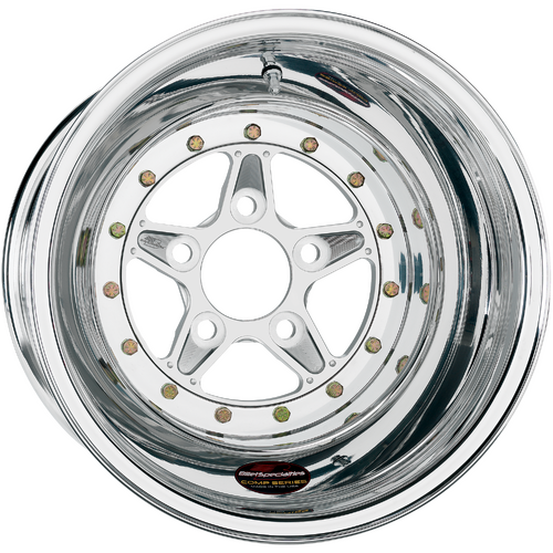 Billet Specialties Comp 5 Wheel, 15x16 in., 5x4.5 Bolt Pattern, 4.5 in. Backspace, Polished