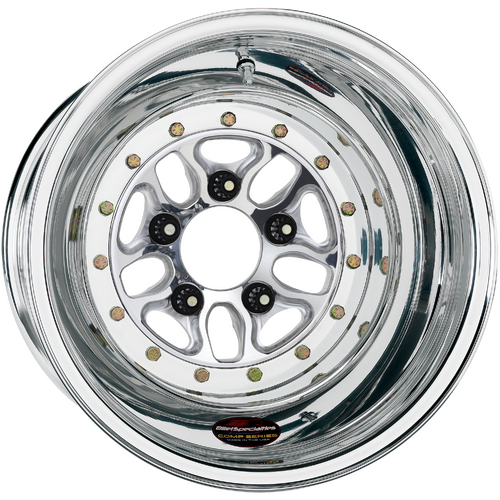 Billet Specialties Comp 7 Wheel, 15x13 in., 5x4.75 Bolt Pattern, 4 in. Backspace, Polished