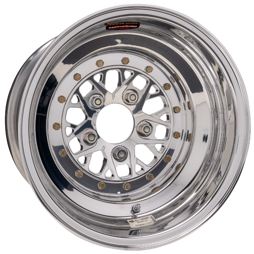 Billet Specialties Comp 8 Wheel, 15x11 in., 5x4.5 Bolt Pattern, 2 in. Backspace, Polished