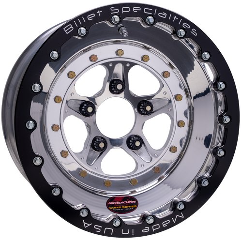 Billet Specialties Comp 5 Single Beadlock Wheel, 15x13 in., 5x4.5 Bolt Pattern, 2.5 in. Backspace, P