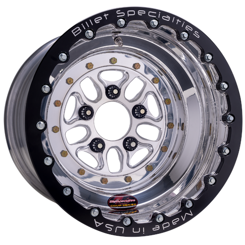 Billet Specialties Comp 7 Single Beadlock Wheel, 15x10 in., 5x4.5 Bolt Pattern, 4 in. Backspace, Pol