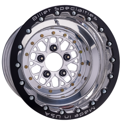 Billet Specialties Comp 8 Single Beadlock Wheel, 15x10 in., 5x4.5 Bolt Pattern, 4 in. Backspace, Pol