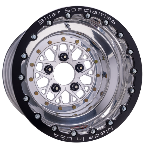 Billet Specialties Comp 8 Single Beadlock Wheel, 15x12 in., 5x5 Bolt Pattern, 6.5 in. Backspace, Pol