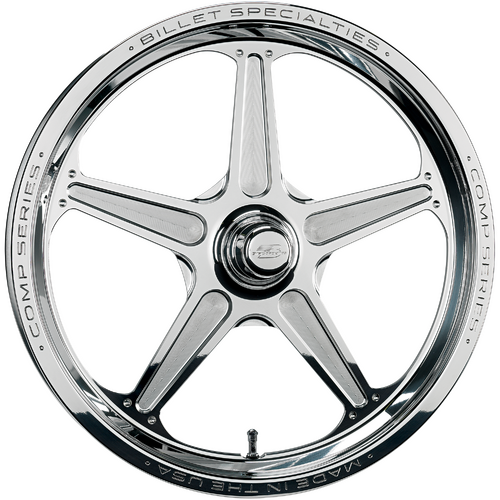 Billet Specialties Comp 5 One-Piece Wheel, 17x2.125 in., Spindle Mount, Anglia/Lamb, Polished