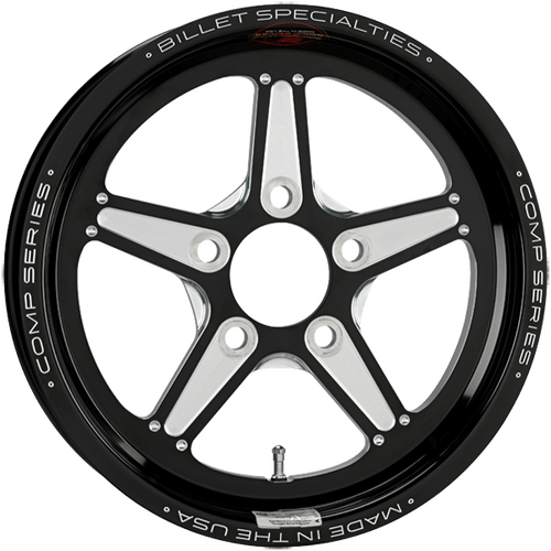 Billet Specialties Comp 5 One-Piece Wheel, 15x3.5 in., 5x4.5 Bolt Pattern, 1.75 in. Backspace, Black