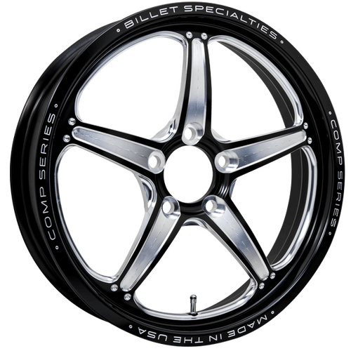Billet Specialties Comp 5 One-Piece Wheel, 17x4.5 in., 5x4.5 Bolt Pattern, 2.75 in. Backspace, Black