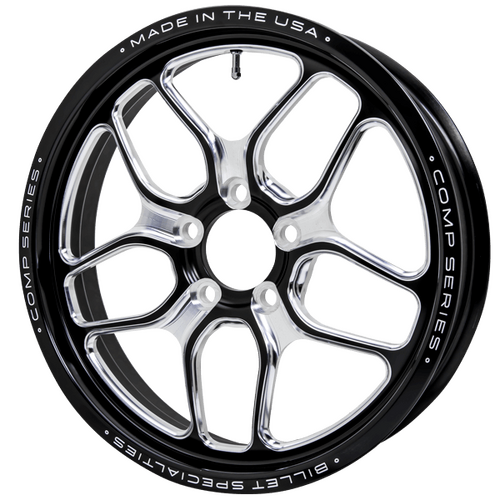 Billet Specialties Comp 7 One-Piece Wheel, 17x4.5 in., 5x4.75 Bolt Pattern, 2.75 in. Backspace, Blac