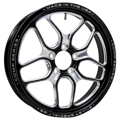 Billet Specialties Comp 7 One-Piece Wheel, 17x4.5 in., 5x4.5 Bolt Pattern, 2.75 in. Backspace, Black