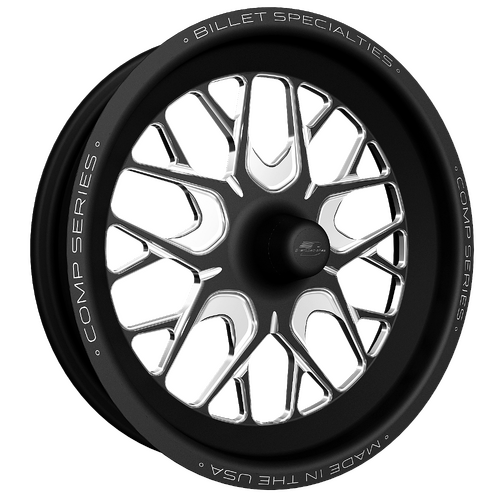 Billet Specialties Comp 8 One-Piece Wheel, 15x3.5 in., Spindle Mount, Anglia/Lamb, 1.75 in. Backspac
