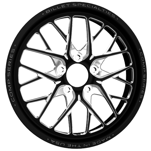 Billet Specialties Comp 8 One-Piece Wheel, 17x4.5 in., 5x4.75 Bolt Pattern, 2.75 in. Backspace, Blac