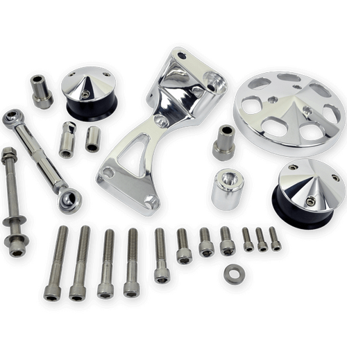 Billet Specialties Serpentine Conversion Kit-SBc Air Conditioning Add-On