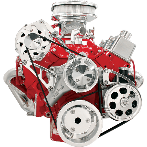 Billet Specialties Serpentine Conversion Kit-SBc Lwp Top Mt Alternator & Psp