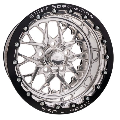 Billet Specialties Redline Double Beadlock Wheel, 15x10 in., 5x4.75 Bolt Pattern, 6.5 in. Backspace,