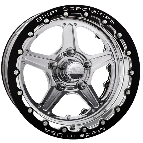 Billet Specialties Street Lite Double Beadlock Wheel, 15x12 in., 5x4.5 Bolt Pattern, 6.5 in. Backspa