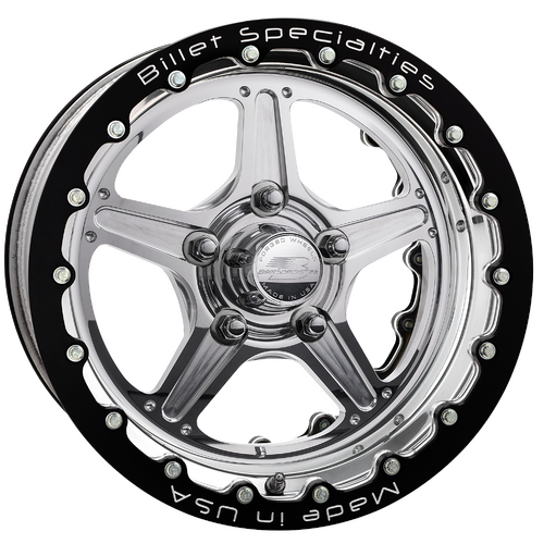 Billet Specialties Street Lite Double Beadlock Wheel, 15x15 in., 5x4.75 Bolt Pattern, 4.5 in. Backsp