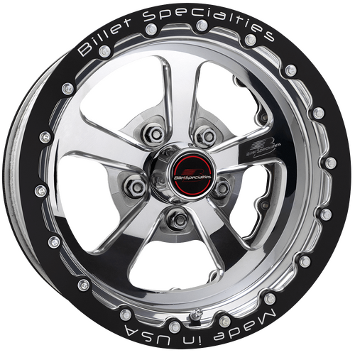 Billet Specialties Dominator Double Beadlock Wheel, 15x14 in., 5x4.5 Bolt Pattern, 6.5 in. Backspace