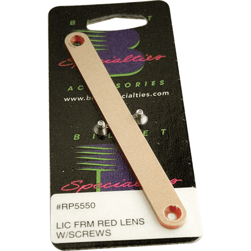Billet Specialties License Plate Frame Red Lens With Screws