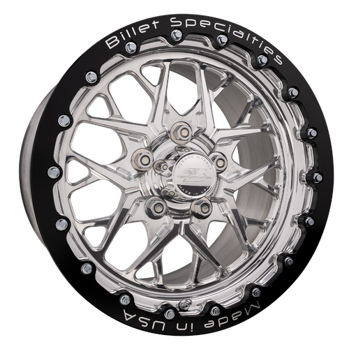 Billet Specialties Redline Wheel, 15x10 in., 5x120 Bolt Pattern, 7.5 in. Backspace, Front, Polished