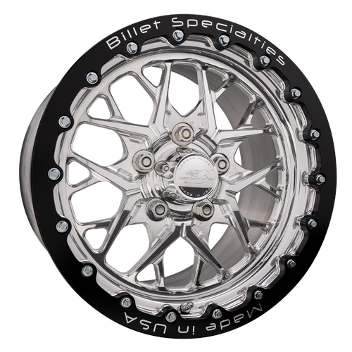 Billet Specialties Redline Wheel, 15x10 in., 5x120 Bolt Pattern, 7.5 in. Backspace, Front, 7/8 in. C