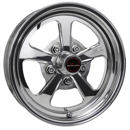 Billet Specialties Dominator Wheel, 15x10 in., 5x4.5 Bolt Pattern, 4.5 in. Backspace, Polished