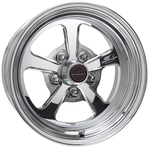 Billet Specialties Dominator Wheel, 15x10 in., 5x5 Bolt Pattern, 7.5 in. Backspace, Polished