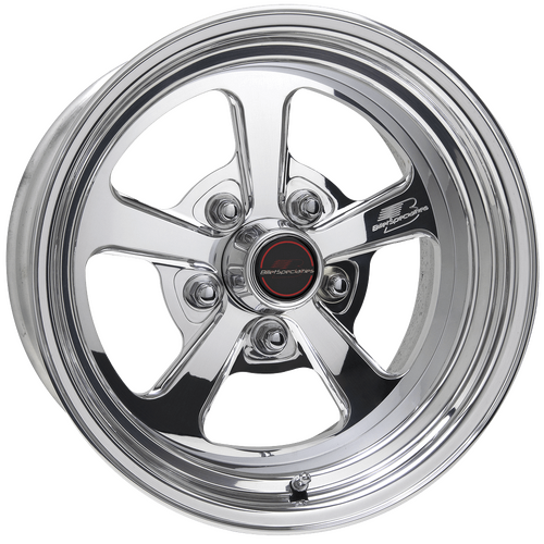 Billet Specialties Dominator Wheel, 15x12 in., 5x4.5 Bolt Pattern, 4.5 in. Backspace, Polished