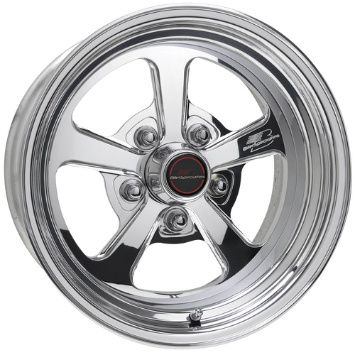 Billet Specialties Dominator Wheel, 15x15 in., 5x4.5 Bolt Pattern, 6.5 in. Backspace, Polished