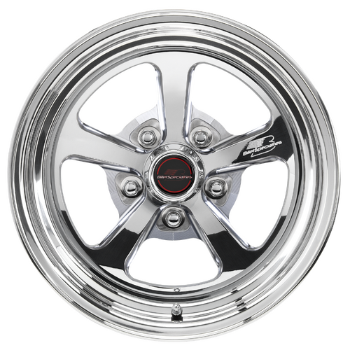 Billet Specialties Dominator Wheel, 15x4 in., 5x4.75 Bolt Pattern, 2.25 in. Backspace, Polished