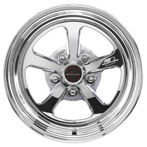 Billet Specialties Dominator Wheel, 15x8 in., 5x4.75 Bolt Pattern, 5.5 in. Backspace, Polished