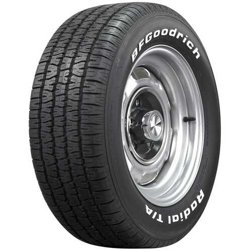BF Goodrich Tyre, Radial TA, Radial, 225/60R14, Raised White Letter, 1455@35 psi, S-Speed Rate, Each