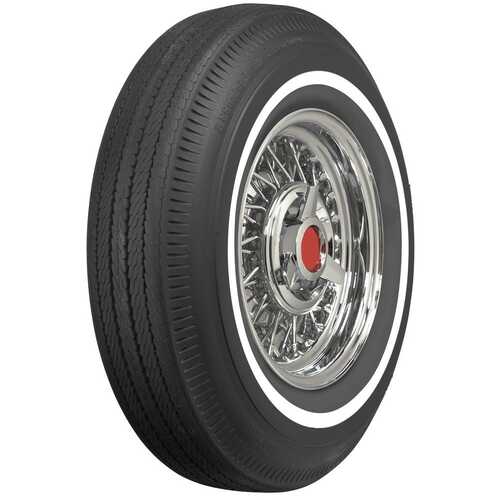 BF Goodrich Tyre, Silvertown, Bias Ply, 775-15, Narrow Whitewall, 1490@32 psi, Each