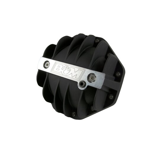 B&M Differential Cover, Rear, 12-bolt, Aluminum, Black Anodized, Chrysler 9.25 in, Each