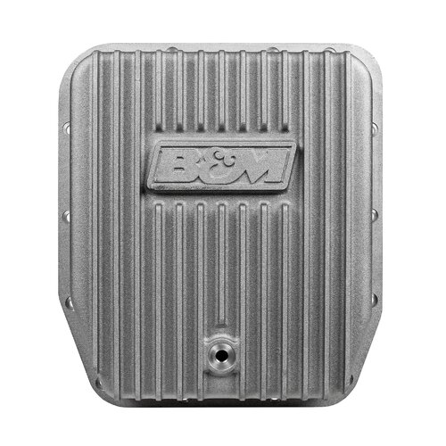 B&M Transmission Pan, Deep, Aluminum, Natural, Ford, AODE, 4R70W, AOD, Each