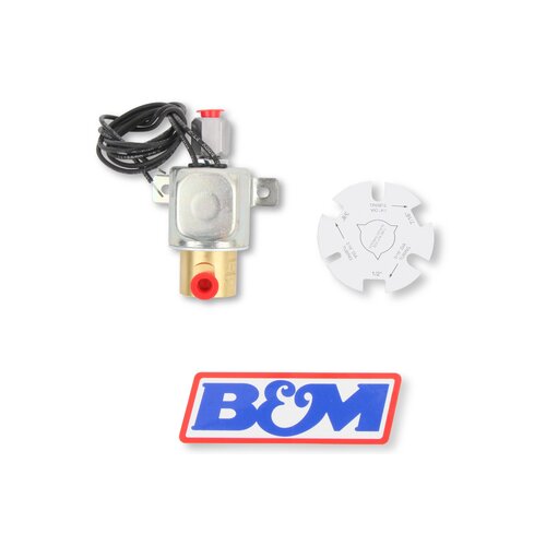 B&M Launch Control Solenoid, Zinc Plated Steel, 1/8in. NPT Inlet/Outlet