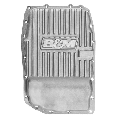 B&M Automatic Transmission Pan, Deep, Aluminum, Natural, 2 qt. Capacity Increase, Chevy, GMC, 6L80 Commodore VFE, Each