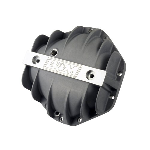 B&M Differential Cover, Aluminum, Natural, Finned, B&M Logo, GM 10.5 in, 14-Bolt Cover, Each
