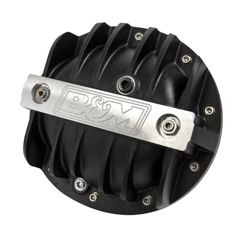 B&M Differential Cover, Rear, 10-bolt, Aluminum, Black Anodized, GM 8.2/8.5/8.6 in., Each