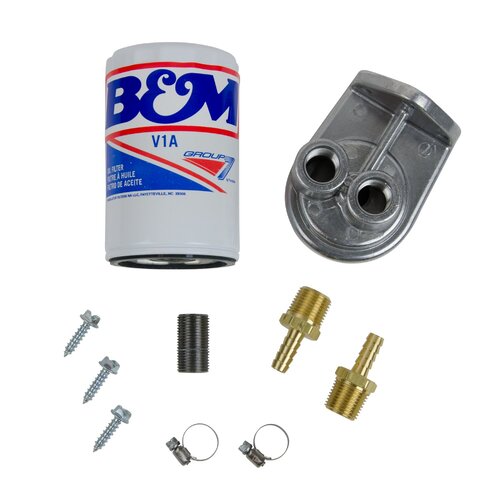 B&M Remote Transmission Filter, 3/4-16 in. Thread, Kit