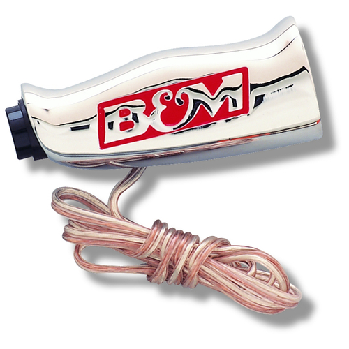 B&M Shift Knob, T-Handle, Aluminum, Chrome, B&M Logo, Automatic, Manual Transmission, Each